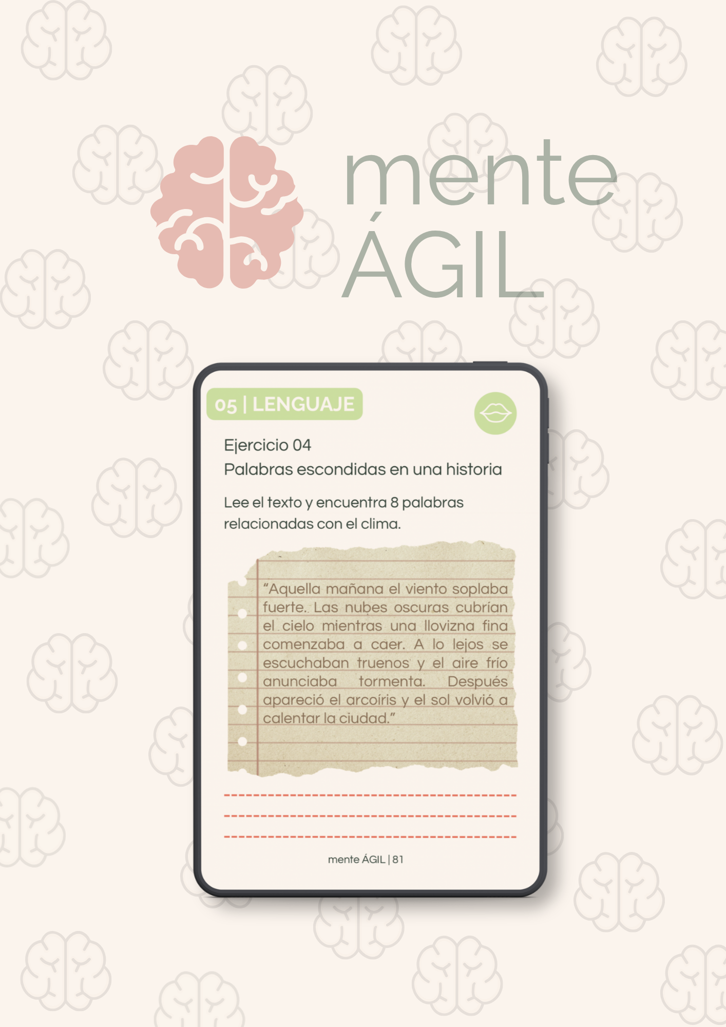 🧠 Mente Ágil | Cuadernillo de Estimulación Cognitiva para Adultos +50