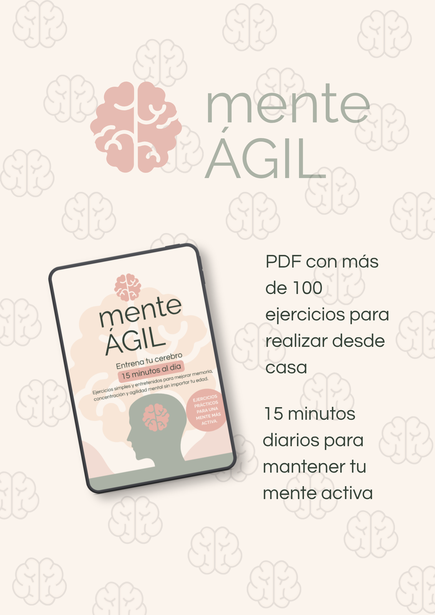 🧠 Mente Ágil | Cuadernillo de Estimulación Cognitiva para Adultos +50