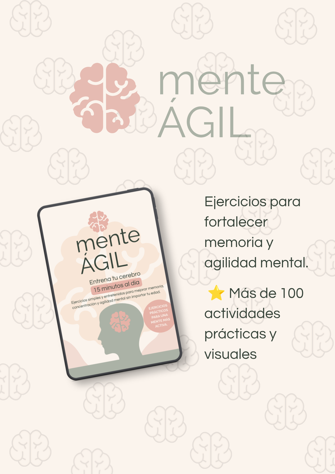 🧠 Mente Ágil | Cuadernillo de Estimulación Cognitiva para Adultos +50