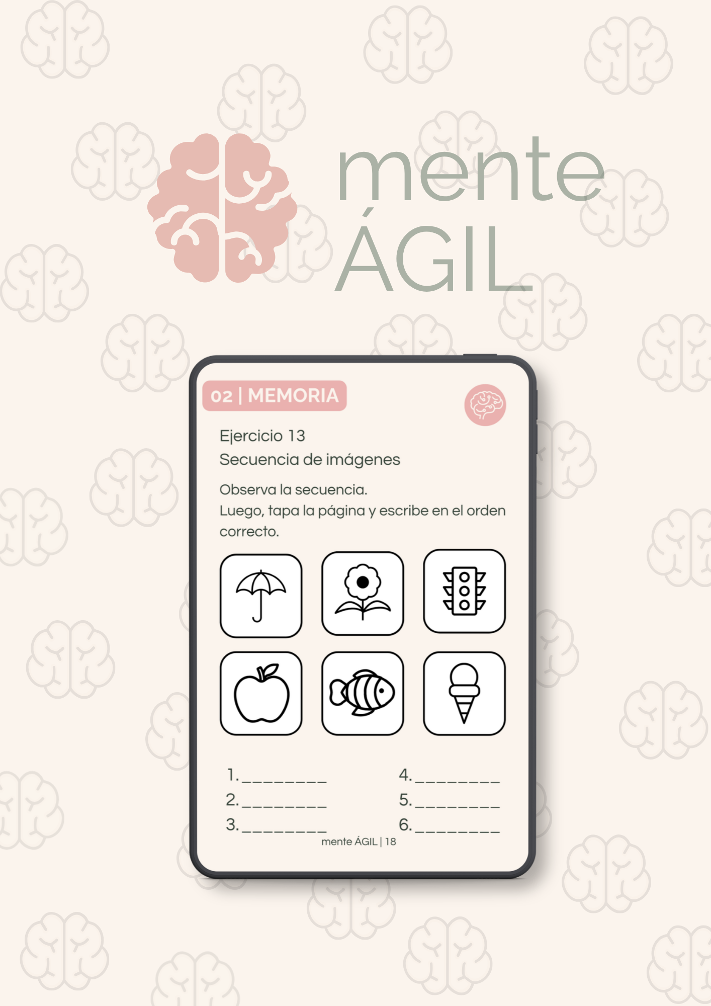 🧠 Mente Ágil | Cuadernillo de Estimulación Cognitiva para Adultos +50